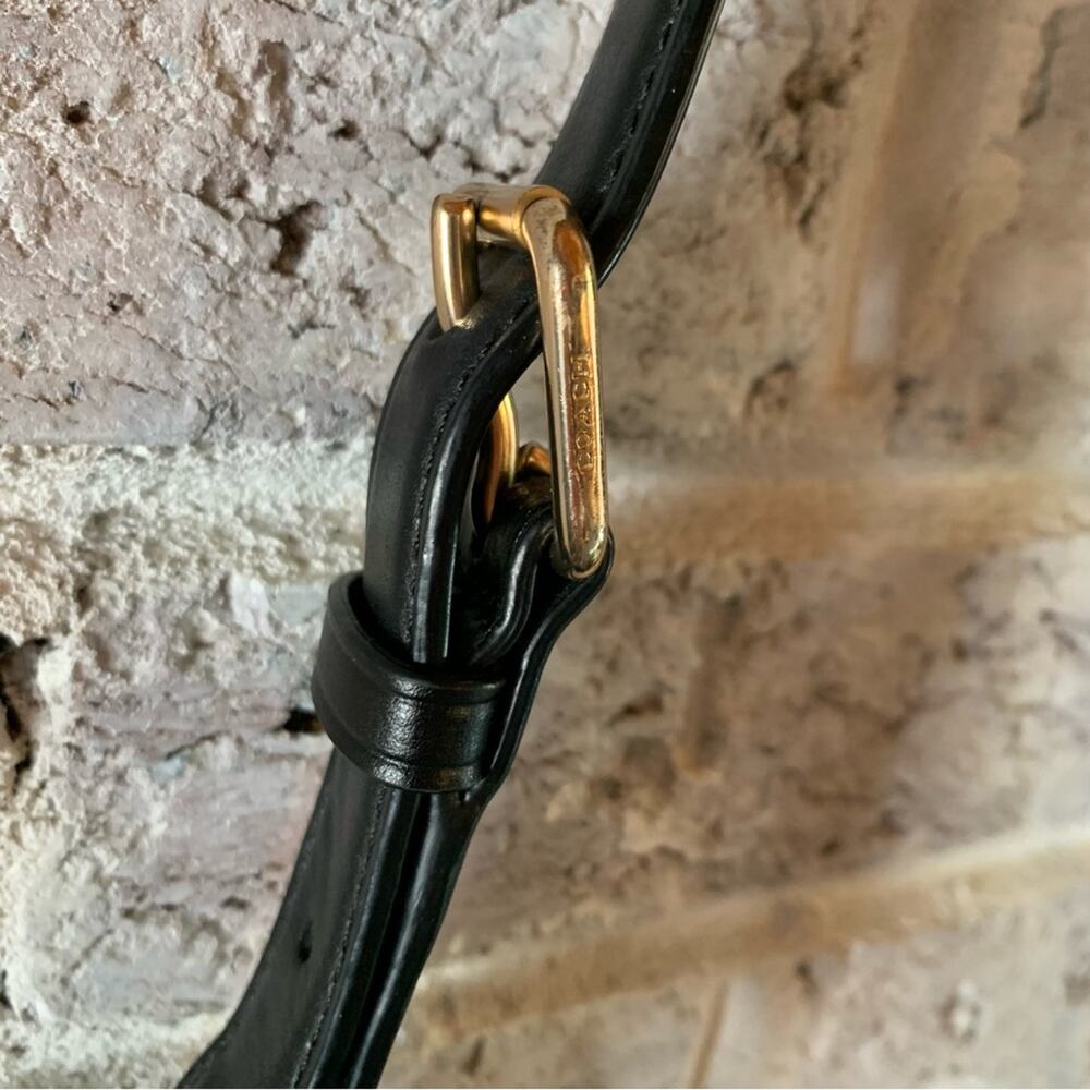 EUC Coach Pebble Leather Mae Crossbody Black with Gold Hardware - Picture 10 of 14